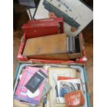 Hugh Evelyn prints, photographic slides in file drawer,