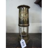 Brass miners lamp - E Thomas & Williams Ltd Cambrian No 56616