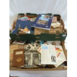 2 Boxes of ephemera - theatre, football programmes, magazines,