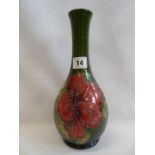 Moorcroft Hibiscus stem vase No 50/200 (27.