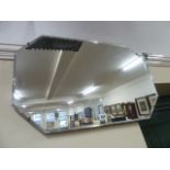 1930's Frameless wall mirror