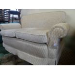 Re-upholstered early 20thC drop-end sofa