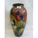 Moorcroft Hibiscus baluster vase (31.