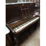 Mid 19thC rosewood upright piano - J J Hopkinson 235 Regent Street,