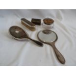 Silver and tortoiseshell dressing set - London 1924 etc (5)