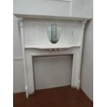 Early 20thC painted mirrored fire surround