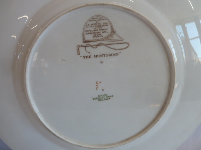 Pair Copeland Spode Herring Hunting scene plates - 'Off to Draw' and 'The Huntsman' - Image 3 of 3