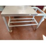 Butcher's galvanised prep table