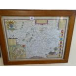 Double sided frame map of Leicestershire - Speede