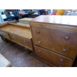 1960's/70's Eon teak dressing table and tallboy chest