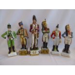 Capodimonte Cortese etc Napoleonic solder figures (6)