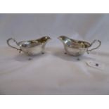 Pair silver sauce boats (Birmingham 1933)