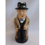 Royal Doulton Winston Churchill character Toby jug (81/2" tall)