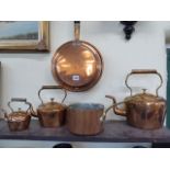 Victorian copper warming pan,