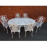 Nova cast alloy garden table and 6 chairs