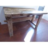 Vintage wooden work bench