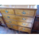 Georgian honey oak 5 drawer chest