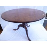 Victorian mahogany cut-down pedestal circular table