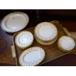 Spode Fleur De Leys gold side plates,