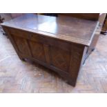 19thC carved oak coffer