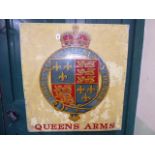 Metal pub sign 'Queens Arms'
