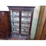 19thC/20thC mahogany astragal glazed display cabinet (70" x 45")