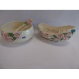 Maling lustre salad bowl with servers and fruit bowl