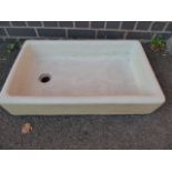 Glazed shallow sink planter