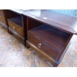 Pair Stag Minstrel bedside cabinets