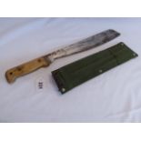 Martingale military issue machete in canvas sheath