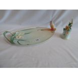 Franz porcelain butterfly tray and bumble bee flower bell (2)