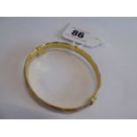 9ct Gold tri coloured bangle 7.