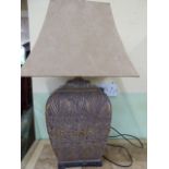 Modern wire work Lions design table lamp with suede lamp shade