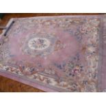 Pink ground chinese rug