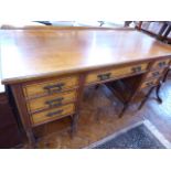 Victorian Aesthetic movement mahogany desk