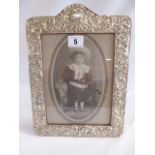 Large embossed silver photograph frame (Birmingham 1906)