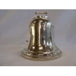 Large silver bell shaped inkwell with glass liner (Birmingham 1911)