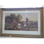 Gilt framed hunting print