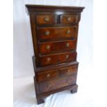 Small Mahogany tallboy chest (30" tall )