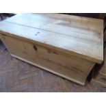 Large Victorian pine blanket box
