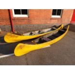 Fibreglass 'Canadian' canoes - approx 17' long (2)