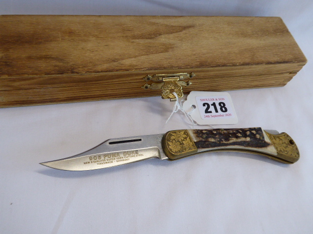 Puma 905 Duke knife in wooden case - Image 2 of 3