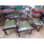 19thC mahogany dining chairs (5)
