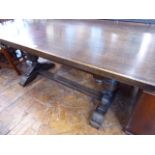 Oak refectory dining table