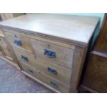 Victorian satin walnut 4 drawer chest