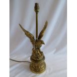 Brass eagle table lamp