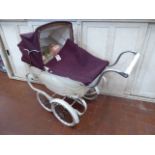 Silver Cross doll's pram and doll's