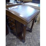 Victorian walnut and rosewood Davenport desk