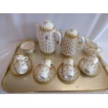 Spode Fleur De Leys gold coffee service (20)