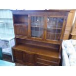 Old charm style mid oak lead glazed dresser